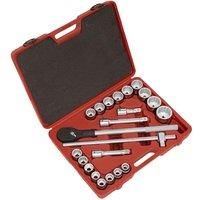 Sealey AK2598 Socket Set 22pc 3/4" Sq Drive 12 point WallDrive Metric Car Van