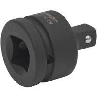 Sealey AK5403 Impact Adaptor, 3/4" Square Drive Female, 1/2" Square Drive Male, 44mm x 59mm x 129mm