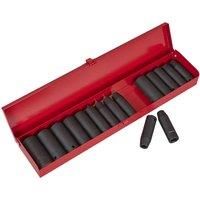 IMPACT SOCKET SET 16PC DEEP 1/2"SQ DRIVE METRIC/AF FROM SEALEY AK685 SYC