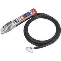 Sealey Professional Tyre Inflator with 2.5m Hose & Clip-On Connector SA37/94