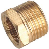 Sealey SA1/1238F Adaptor 1/2"BSPT Male to 3/8"BSP Female , Gold