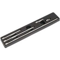 Sealey AK767 Wobble Extension Bar Set, 3/8" Square Drive, 5 Pieces, Silver