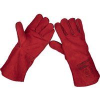 Sealey SSP141 Lined Leather Welding Gauntlets - Pair