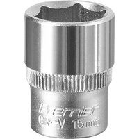 Sealey S3815 Walldrive Socket 15Mm 3/8Sq Drive
