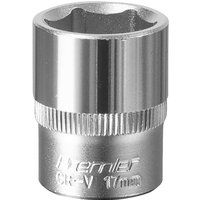 Sealey Premier WallDriveÂ® Socket 17mm 3/8"Sq Drive