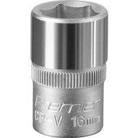 Sealey S1216 Walldrive Socket, 1/2" Square Drive, 16mm, Silver