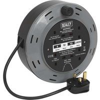 Sealey Cassette Type Cable Reel 10m 4 x 230V 1.00mm_ Thermal Trip - BCR10B