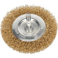 Sealey Flat Wire Brush 75mm with 6mm Shaft - SFB75