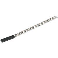 Sealey Premier Socket Retaining Rail with 14 Clips 3/8"Sq Drive