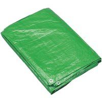 Tarpaulin 3.05 x 3.66m Green Tear-Proof And Waterproof  Sealey