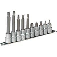 Sealey AK6215 10pc 1/2"Sq Drive Spline Socket Bit Set