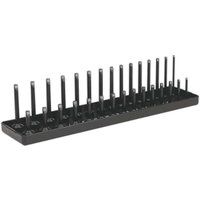 Sealey SH3815 Socket Holder, 3/8" Square Drive, 6mm-20mm, Black