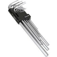 Sealey AK7137 Metric Extra-Long Hex Key Set, 92mm-235mm, 9 Pieces