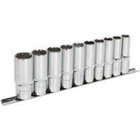 Sealey AK70610D Socket Set 10pc Deep 1/2inSq Drive Total Drive®