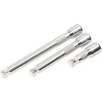 Sealey Wobble/Rigid Extension Bar Set 3pc 1/2"Sq Drive - AK764