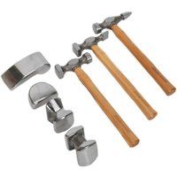 Sealey Panel Body Beating Set CB507 Drop Forged Hickory Shaft Hammer Dolly Pick