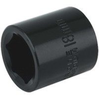Sealey IS3818 Impact Socket, 3/8" Square Drive, 18mm