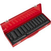 Sealey Impact Socket Set 15pc 1/2"Sq Drive Deep Metric AK5815M
