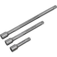 Sealey S0718 Extension Bar Set, 1/4" Square Drive, Silver, 3 Pieces