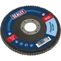 Sealey Ø115mm Zirconium Flap Disc Ø22mm Bore 80Grit - FD11580