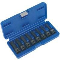 Sealey AK5604 Impact Spline Socket Bit, 1/2" Square Drive, 122mm x 252mm x 50mm, 8 Pieces