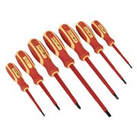 Sealey Screwdriver Set 7pc Electrician's VDE Approved Insulated Shock Proof x