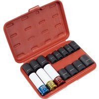 Sealey AK5615M Impact Socket and Wheel Nut Remover, 1/2" Square Drive, 15 Pieces