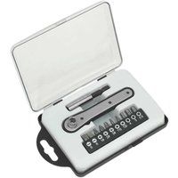 Sealey S0775 Ratchet Driver Bit Set, Silver, 12 Pieces