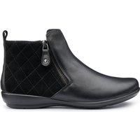 Hotter Women's Wide Fit 'Winchester' Quilted Boots in Black | Size: 5