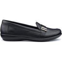Hotter Women's Wide Fit 'Clay' Loafers in Black | Size: 4