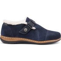 Hotter Women's 'Abode' Slippers in Navy | Size: 6