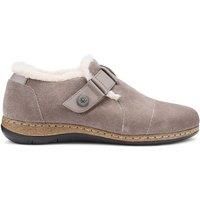 Hotter Women's 'Abode' Slippers in Light Stone | Size: 6