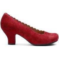 Hotter Women's Wide Fit 'Jive' Court Shoes in Dark Red | Size: 6