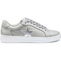 Hotter Women's Wide Fit 'Star' Trainers in Light Grey | Size: 4