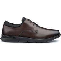 Hotter Men's Wide Fit 'Hugo' Formal Shoes in Chocolate | Size: 7.5