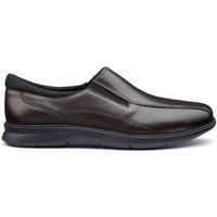 Hotter Men's Wide Fit 'Xavier' Slip-On Shoes in Chocolate | Size: 8