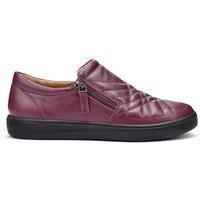 Hotter Women's 'Poppy' Quilted Trainers in Dark Red | Size: 5.5