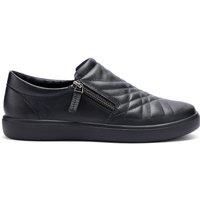 Hotter Women's Wide Fit 'Poppy' Quilted Trainers in Black | Size: 5.5