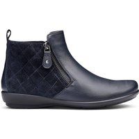 Hotter Women's 'Winchester' Quilted Boots in Navy | Size: 3