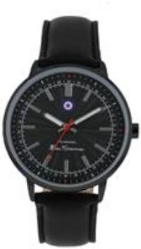 Ben Sherman Black Strap Watch with Fragrance Set