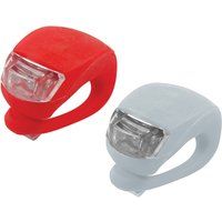 Silverline 752082 Clip-On LED Bike Lights - Pack of 2 (Red & White/Front & Rear)