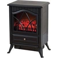 Daewoo HEA1200GE 2 0kW Real Flame Effect Electric Stove Fire in Black