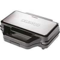 Daewoo SDA1389 900W Deep Fill 4 Slice Kitchen Sandwich Maker-Cool Touch Handles-Safety Thermal Cut Out-Thermostatically Controlled-Black, Silver
