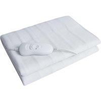 Daewoo HEA1180 120W King-Size Heated Blanket with 3 Heat Settings, Detachable Controller, and Over-Heat Protection - White
