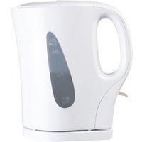 FINE ELEMENTS SDA1567 White Plastic Kettle 1.7Litre Capacity with Stainless Steel Heating Element, Clean Modern Design, External Water Gauge and Manual Opening Lid (UK Type G Plug)