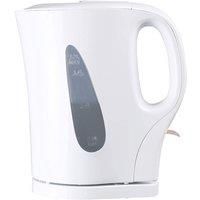 FINE ELEMENTS SDA1567 White Plastic Kettle 1.7Litre Capacity with Stainless Steel Heating Element, Clean Modern Design, External Water Gauge and Manual Opening Lid (UK Type G Plug)