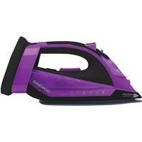 Daewoo Glide Iron, The Free Glide, 2200W, Cordless Iron, Corded Base, High Burst Steam And Precision Tip, Adjustable Temperature Dial And Self Clean Function With Anti Calcium Function, Purple