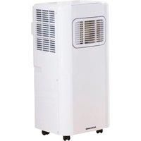 Daewoo 5000 BTU Portable 3-in-1 Air Conditioning Unit with LED Display, Remote Control, 24hr Timer, 2 Fan Speed Settings for Home/Small Office-White
