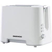 Daewoo 2 Slice Toaster Defrost Reheat Function Easy Clean 870W White Chrome