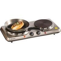 Daewoo Double Hot Plate Table Top Electric Cooking Hob Portable Cooker 1500W